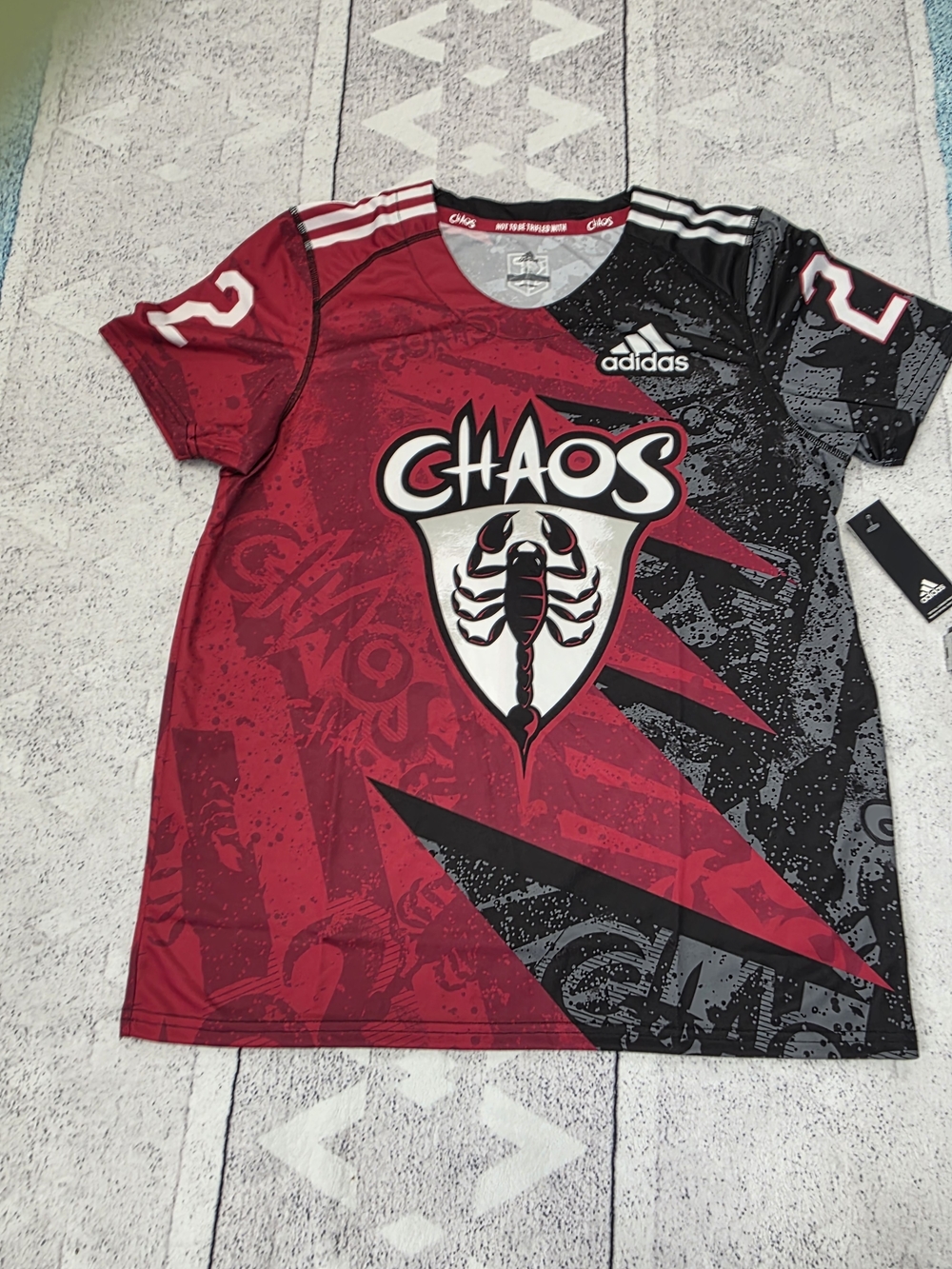 adidas Chaos Scorpion Graphic Jersey - Red & Black